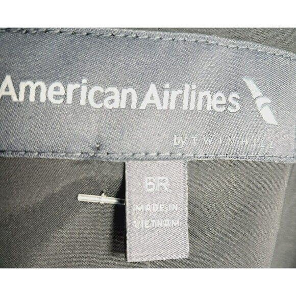 NWT American Airlines Flight Attendant Uniform Blazer Charcoal Wool Mix Size 6R - Picture 8 of 11